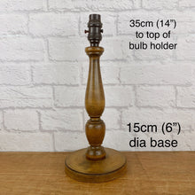 Load image into Gallery viewer, Lamp Base Wood, Vintage Wooden Base.
