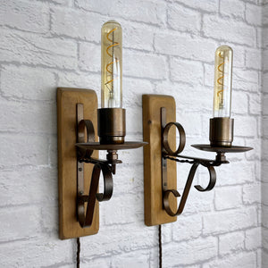 Antique Wrought Iron, Rustic Wall Lights