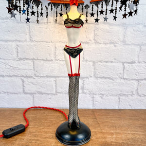 Vintage Burlesque Lamp, Boudoir Glamour Decor.