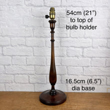 Load image into Gallery viewer, Tall Vintage Wood Lamp.
