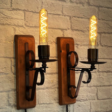 Load image into Gallery viewer, Antique Wrought Iron, Rustic Wall Lights
