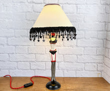 Load image into Gallery viewer, Vintage Burlesque Lamp, Boudoir Glamour Decor.
