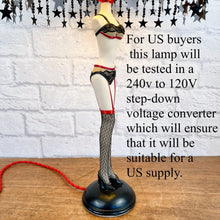 Load image into Gallery viewer, Vintage Burlesque Lamp, Boudoir Glamour Decor.
