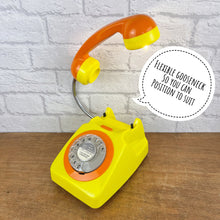Load image into Gallery viewer, Retro Telephone Lamp Yellow &amp; Orange
