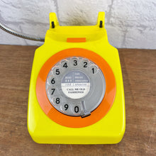 Load image into Gallery viewer, Retro Telephone Lamp Yellow &amp; Orange
