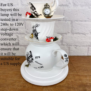 Alice In Wonderland Gift, Teapot Lamp.