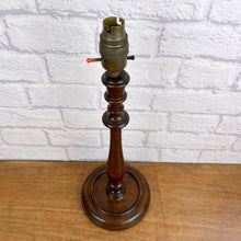 Load image into Gallery viewer, Antique Wood Lamp Base, Tall Wooden Lamp.
