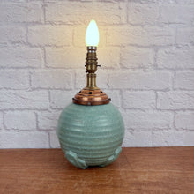 Load image into Gallery viewer, Art Deco Ceramic &amp; Copper Lamp, Antique Beehive Lamp
