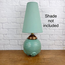 Load image into Gallery viewer, Art Deco Ceramic &amp; Copper Lamp, Antique Beehive Lamp
