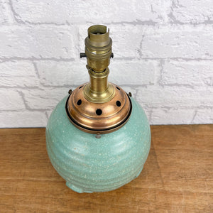 Art Deco Ceramic & Copper Lamp, Antique Beehive Lamp