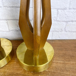 Pair Of Tall Mid Century Sculptural Table Lamps, Adrian Pearsall, Modeline.