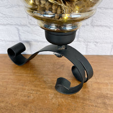 Load image into Gallery viewer, Vintage Wrought Iron &amp; Glass Lamp.
