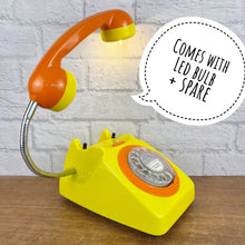 Load image into Gallery viewer, Retro Telephone Lamp Yellow &amp; Orange
