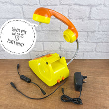Load image into Gallery viewer, Retro Telephone Lamp Yellow &amp; Orange
