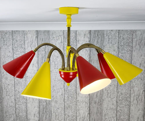 Mid Century Sputnik Chandelier Ceiling Light.