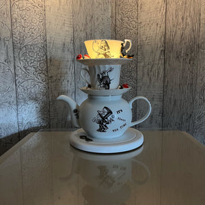 Alice In Wonderland Gift, Teapot Lamp.