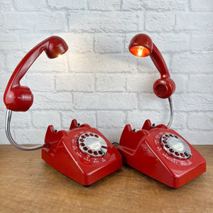 Pair Of Retro Bedside Lamps.