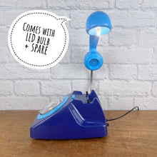 Load image into Gallery viewer, Retro Telephone Lamp Dark Blue / Sky Blue
