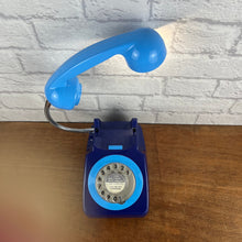 Load image into Gallery viewer, Retro Telephone Lamp Dark Blue / Sky Blue
