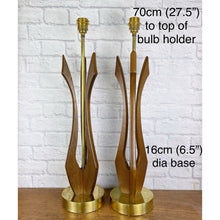 Load image into Gallery viewer, Pair Of Tall Mid Century Sculptural Table Lamps, Adrian Pearsall, Modeline.
