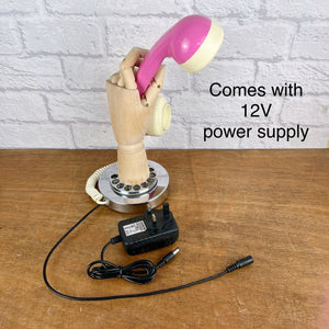 Retro Telephone Handset Lamp Pale Pink