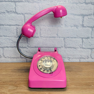 Retro Telephone Lamp Hot Pink