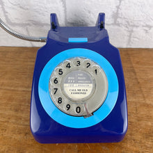 Load image into Gallery viewer, Retro Telephone Lamp Dark Blue / Sky Blue
