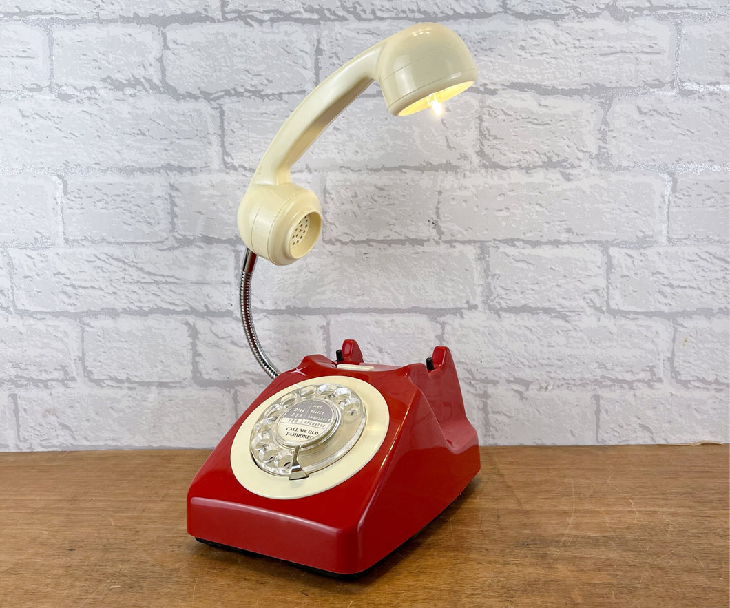 Red Desk Lamp, Working From Home Gift.