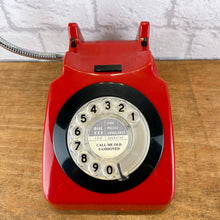 Load image into Gallery viewer, Quirky Lamp, Red &amp; Black Telephone Lamp
