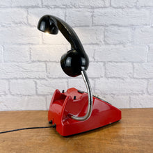 Load image into Gallery viewer, Quirky Lamp, Red &amp; Black Telephone Lamp
