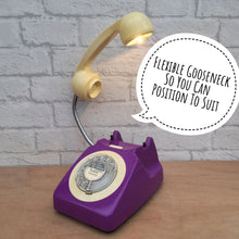 Load image into Gallery viewer, Purple Desk Lamp, Quirky Retro Gift.
