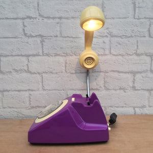 Purple Desk Lamp, Quirky Retro Gift.