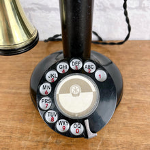 Load image into Gallery viewer, Antique Candlestick Telephone Lamp.
