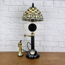 Load image into Gallery viewer, Antique Candlestick Telephone Lamp.
