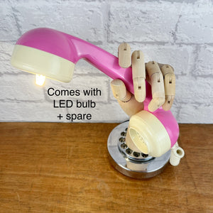 Retro Telephone Handset Lamp Pale Pink