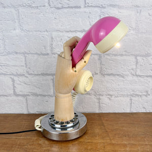 Retro Telephone Handset Lamp Pale Pink