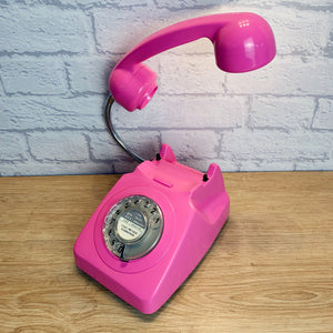 Retro Telephone Lamp Hot Pink