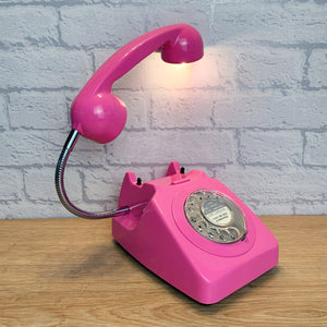 Retro Telephone Lamp Hot Pink