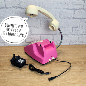 Retro Telephone Lamp Hot Pink