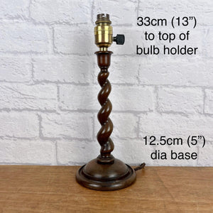 Barley Twist Wood Lamp