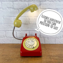 Load image into Gallery viewer, Red &amp; Mustard Desk Lamp, Quirky Telephone Lamp
