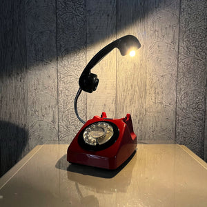 Quirky Lamp, Red & Black Telephone Lamp