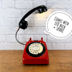 Quirky Lamp, Red & Black Telephone Lamp