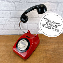 Load image into Gallery viewer, Quirky Lamp, Red &amp; Black Telephone Lamp
