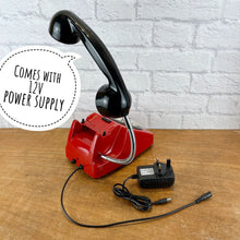 Load image into Gallery viewer, Quirky Lamp, Red &amp; Black Telephone Lamp
