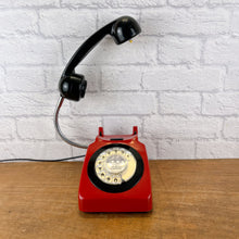 Load image into Gallery viewer, Retro Telephone Lamp Red &amp; Black

