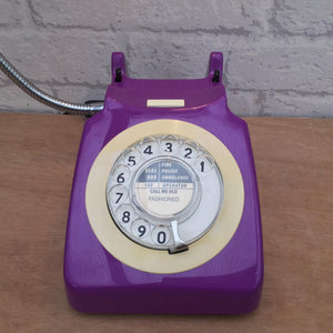 Purple Desk Lamp, Quirky Retro Gift.