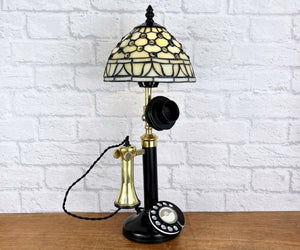 Antique Candlestick Telephone Lamp.