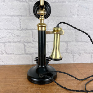 Antique Candlestick Telephone Lamp.