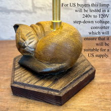 Load image into Gallery viewer, Wooden Cat Lamp, Cat Lover Gift
